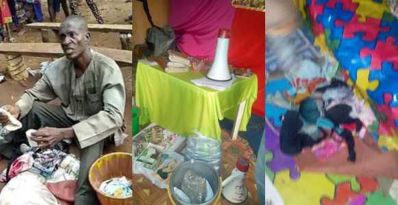 Pastor nabbed with a ‘Ghana must go’ bag full of used female panties (Video)