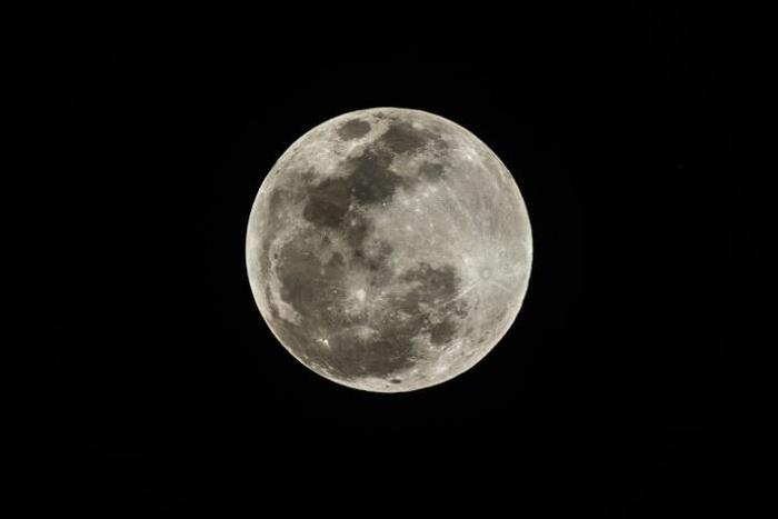 The so-called Super Blood Wolf Moon rises as a total lunar eclipse begins on Sunday in Miami, Florida