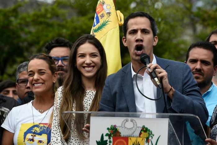 Juan Guaido, pictured next to his wife Fabiana Rosales on January 26, 2019, was unknown to the public at large before his spectacular announcement
