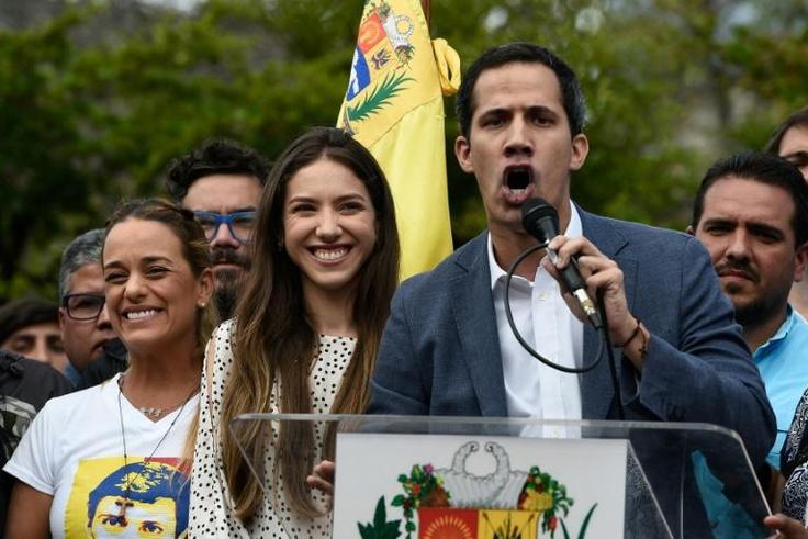 Juan Guaido, pictured next to his wife Fabiana Rosales on January 26, 2019, was unknown to the public at large before his spectacular announcement