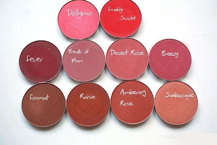 Blush shades for different skin tones