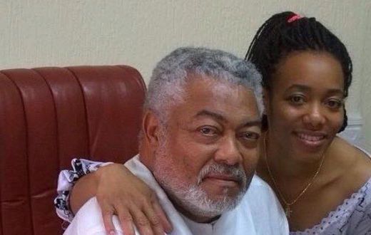 Former President Jerry Rawlings and his daughter Zanetor Rawlings