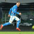 Napoli forward Jose Callejon (L) scored his first Serie A goal this season