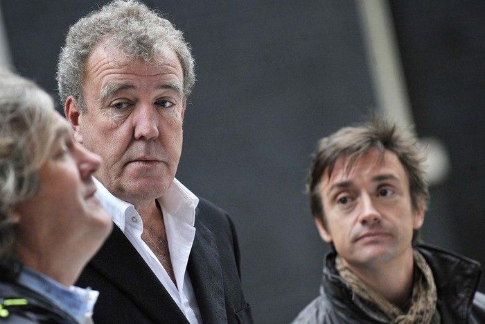 Clarkson with former co-hosts Richard Hammond and James May