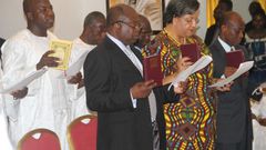 Ministers of state being sworn in