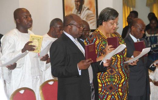 Ministers of state being sworn in