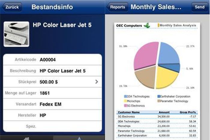 SAP Business One application.
