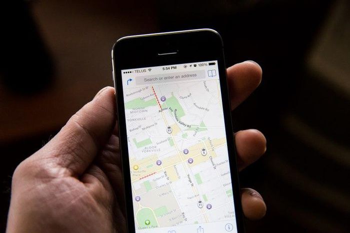 Google Maps on a smartphone