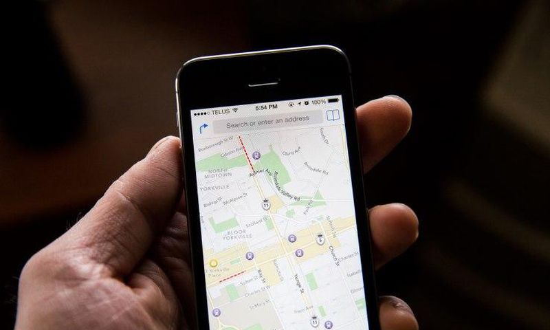Google Maps on a smartphone