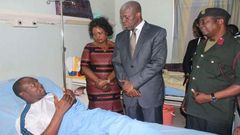 Napoleon Ato Kittoe in hospital bed