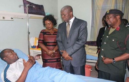 Napoleon Ato Kittoe in hospital bed