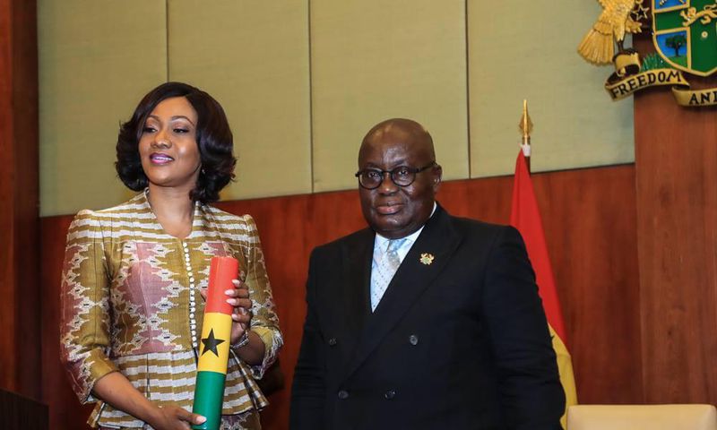 Nana Addo with EC boss Jean Mensa