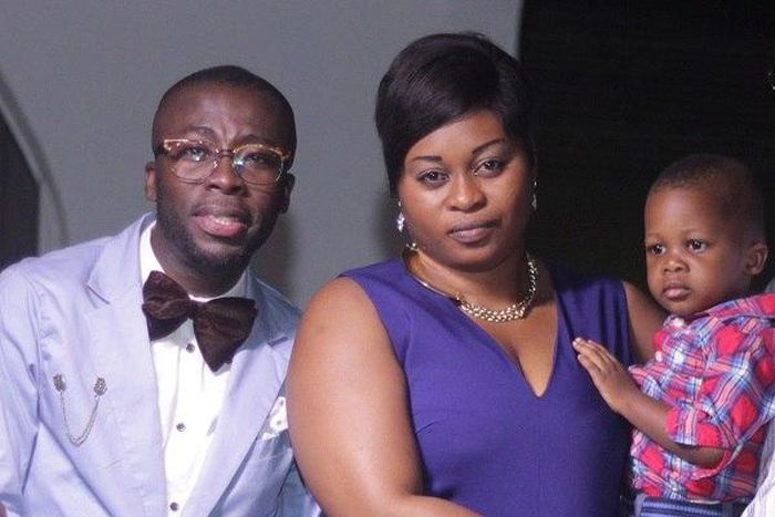 Andy Dosty with wife and kids