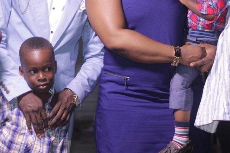 Andy Dosty with wife and kids