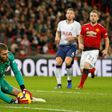 Unbeatable: Manchester United goalkeeper David De Gea was in superb form against Tottenham at Wembley