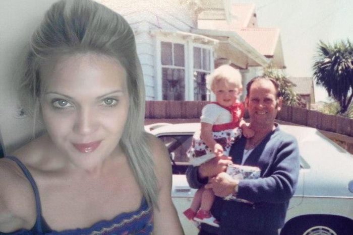 A young Jodi with her father and her grandfather who sexually abused her mother from a young age