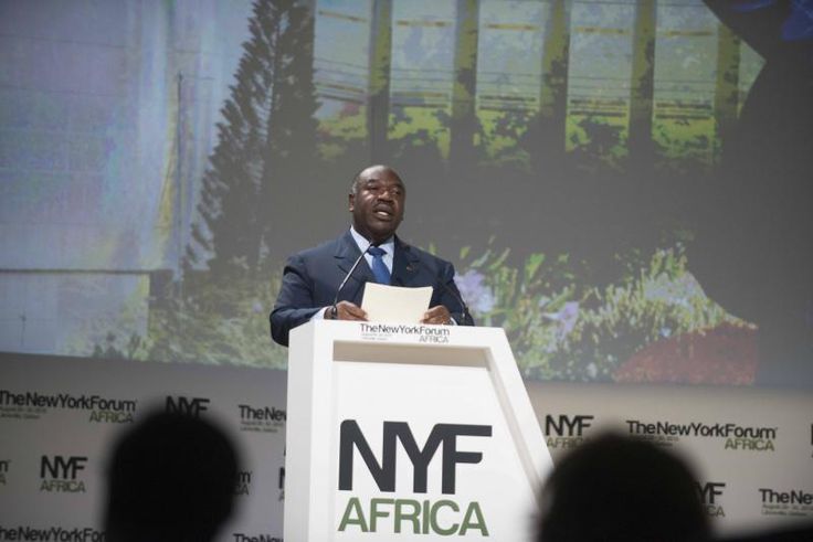 President Ali bongo ondimba delivering his opening speech