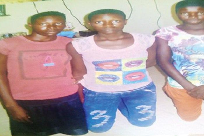 These young girls were nabbed for stealing
