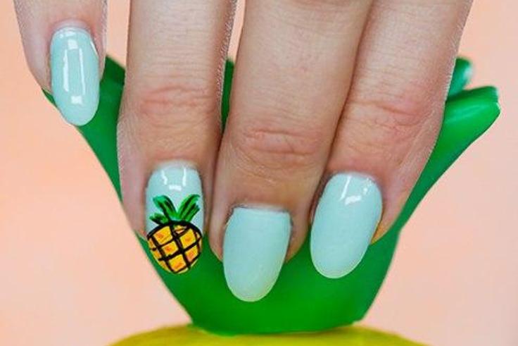Pineapple nail art tutorial