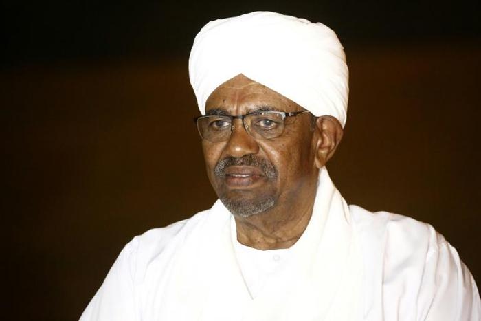 Sudanese President Omar al-Bashir delivers a speech at the presidential palace in the capital Khartoum on January 3, 2019