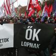 Turnout at the protest was well below expectations of the march's opposition party and union organisers'