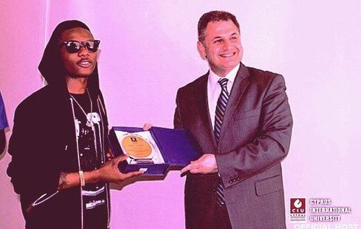 Wizkid receives his honours at the Cyprus International University