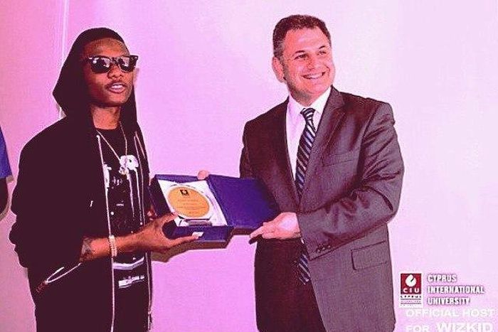 Wizkid receives his honours at the Cyprus International University