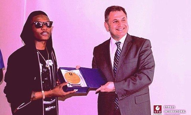 Wizkid receives his honours at the Cyprus International University