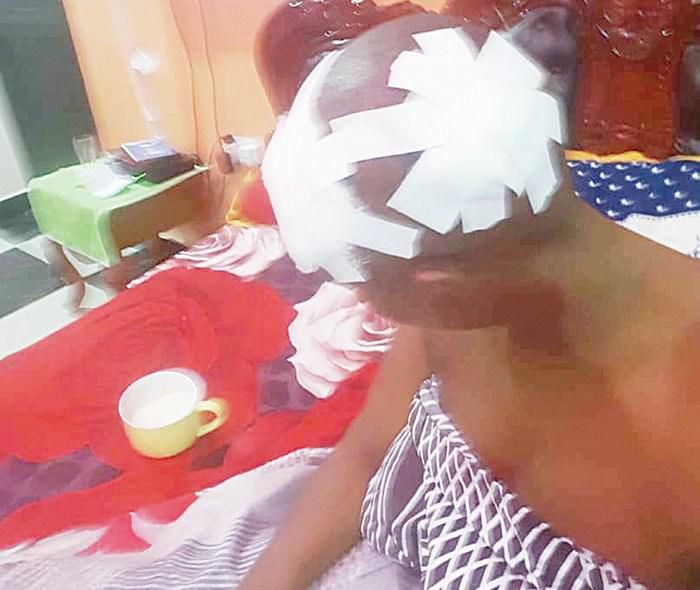 Former beauty queen beaten by husband after he caught her red-handed cheating (Photos)