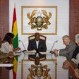 The Ghana and US delegations at the signing ceremony at the Flagstaff House
