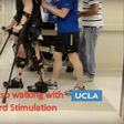 Screenshot of Mark Pollock using the robotic exoskeleton to walk