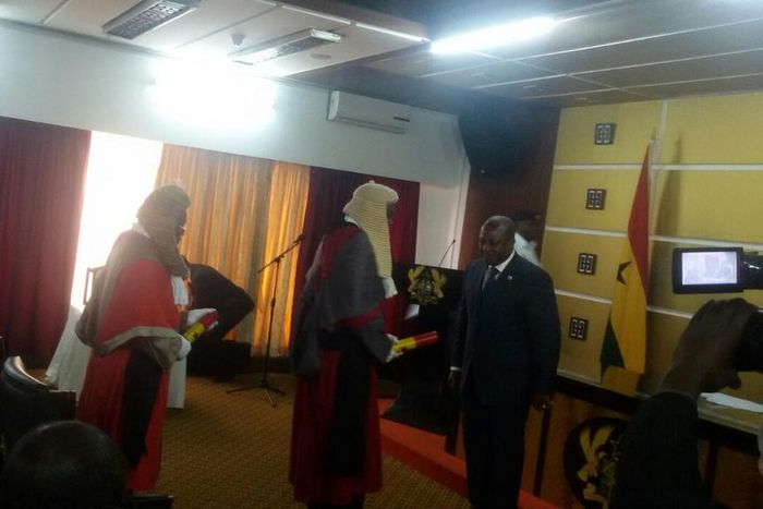 President Mahama at the swearing-in ceremony