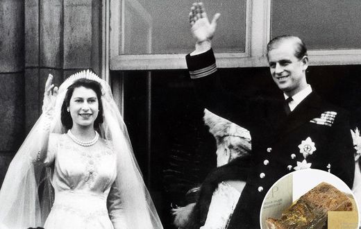 The historic wedding cake was made 68 years ago for the royal wedding of the then-Princess Elizabeth and Prince Philip at Buckingham Palace on November 20