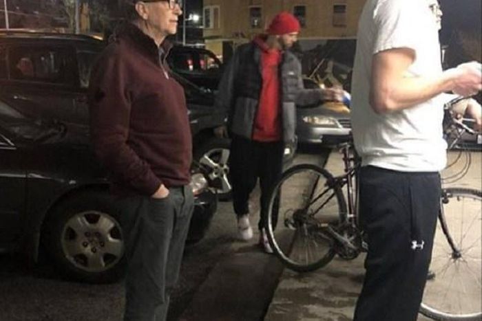Bill Gates joins queue to buy burger from a local shop