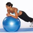 Swiss ball push up