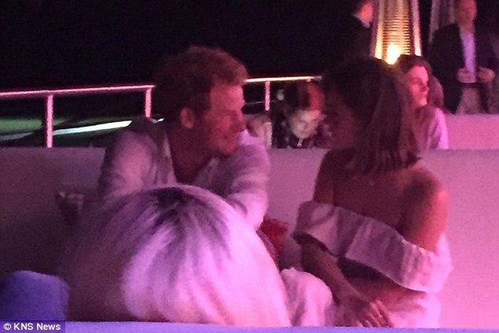 Prince Harry seems to be enjoying his conversation with Coleman