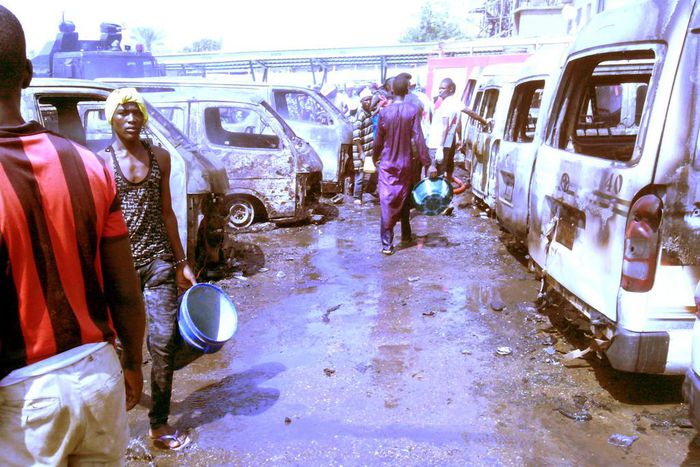 Scene of the Gombe motor park bomb blast