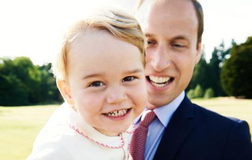 This photo of Prince William and his son Prince George was released by Kensington Palace via Twitter on July 21, 2015.