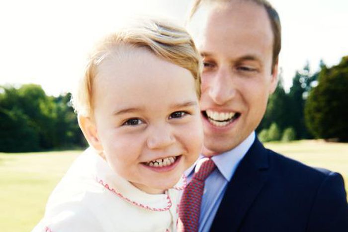 This photo of Prince William and his son Prince George was released by Kensington Palace via Twitter on July 21, 2015.