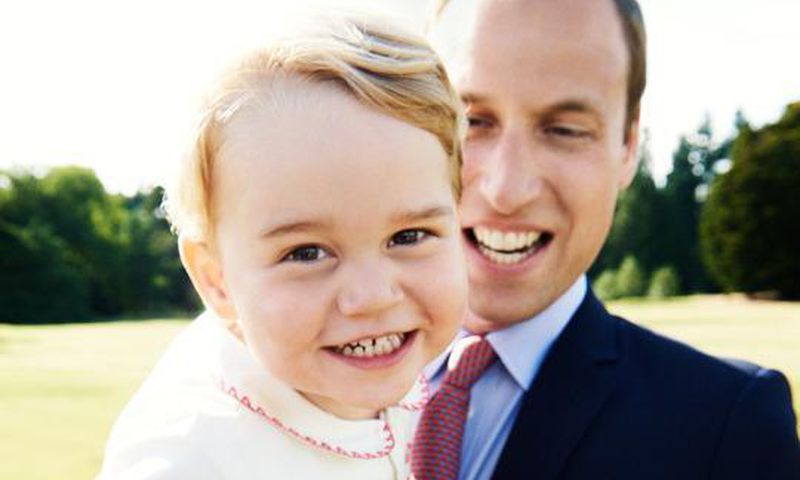 This photo of Prince William and his son Prince George was released by Kensington Palace via Twitter on July 21, 2015.