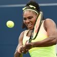Aug 11, 2015; Toronto, Ontario, Canada; Serena Williams of the United States hits a shot against Flavia Pennetta of Italy (not pictured) during the Rogers Cup tennis tournament at Aviva Centre. Mandatory Credit: Dan Hamilton-USA TODAY Sports
