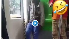 Train passenger dozes off, tumbles down hilariously