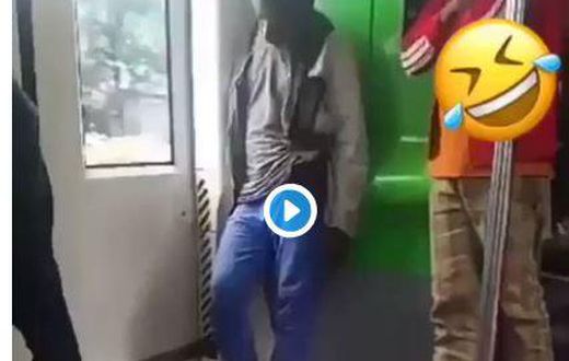 Train passenger dozes off, tumbles down hilariously