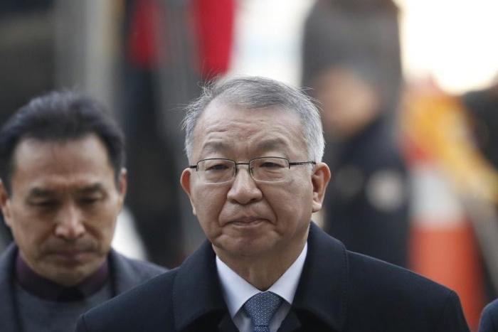Former South Korean Supreme Court chief justice Yang Sung-tae (pictured January 22, 2019) is the first former top judge to be arrested in a case that raises questions about the separation of powers and independence of the judiciary in the country
