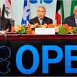 The president of OPEC, Chakib Khelil (center) the president of OPEC a meeting in 2008.