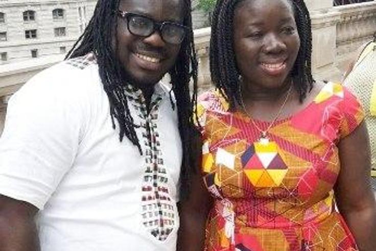 Prez Obour with Elizabeth Ofusu-Agyare, Tourism Minister