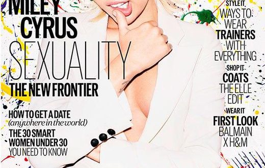 Miley Cyrus covers Elle UK October 2015 issue