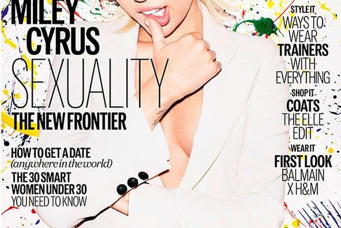 Miley Cyrus covers Elle UK October 2015 issue
