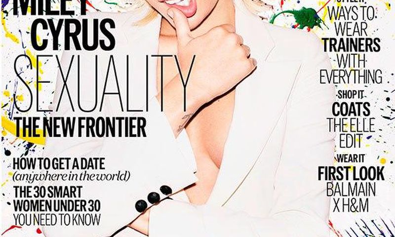 Miley Cyrus covers Elle UK October 2015 issue