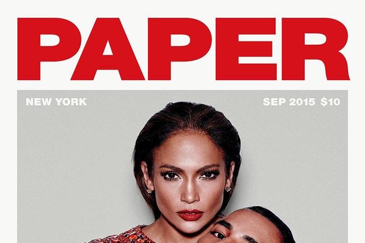 Jennifer Lopez with Olivier Rousteing for Paper Magazine